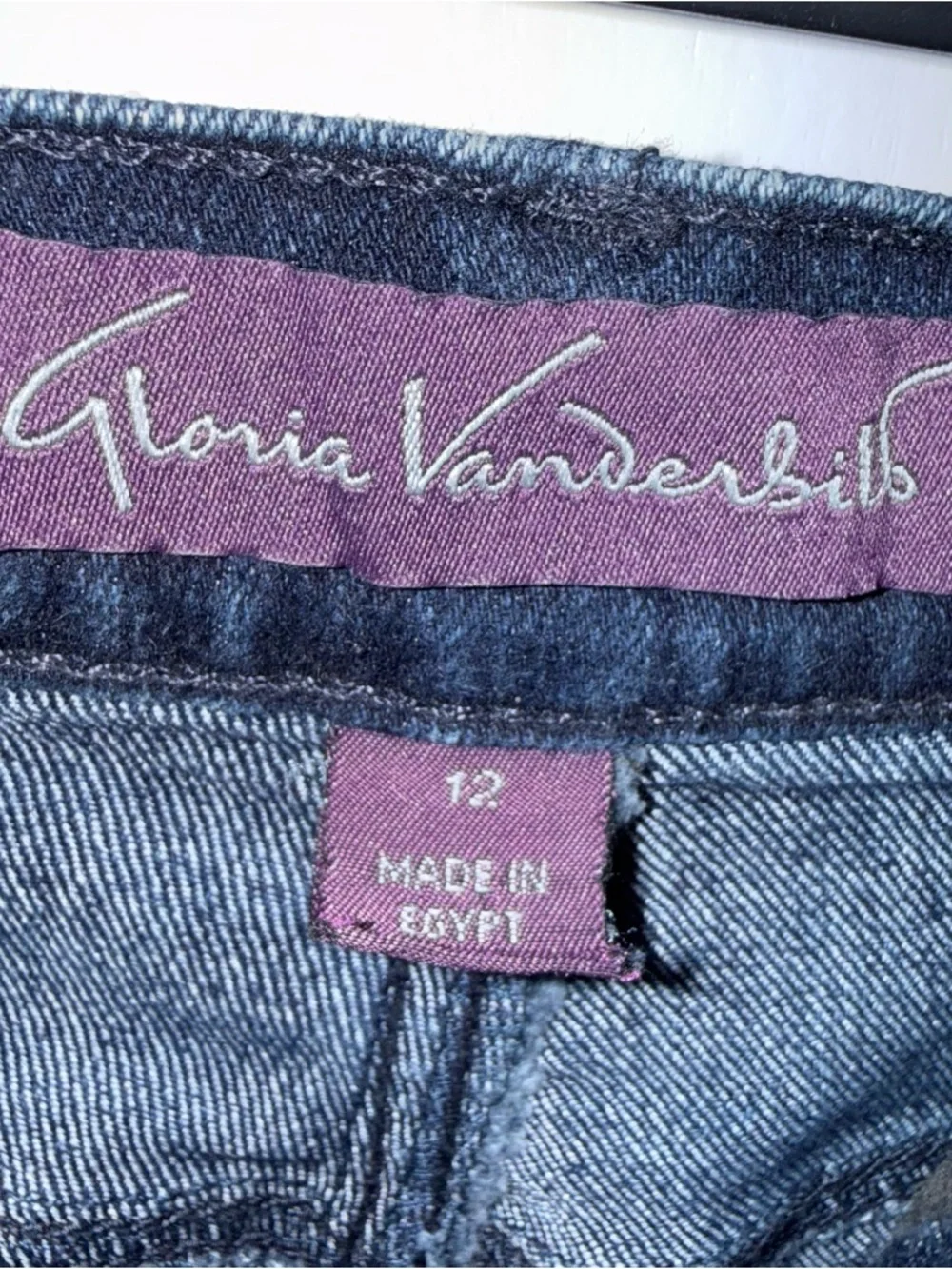 Gloria Vanderbilt Womens Size 12 Dark Wash Ankle Jeans Stretch Straight Leg